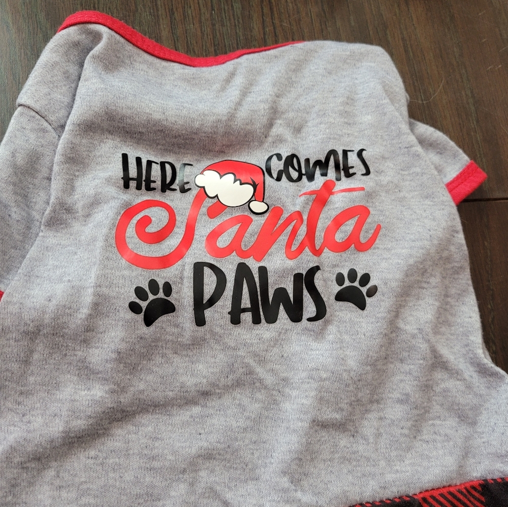 Santa Paws dog pajamas size Medium - Picture 1 of 7